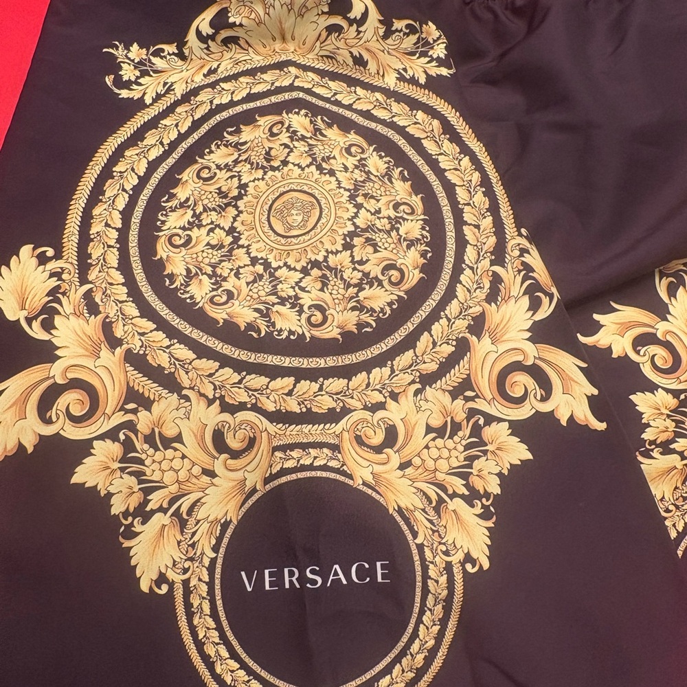 Authentic Versace Ornate Black and Gold Design swimsuit